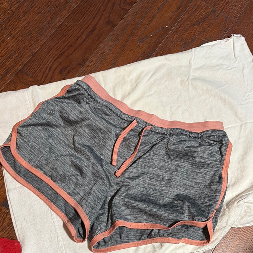 Gray and Pink Women's Shorts